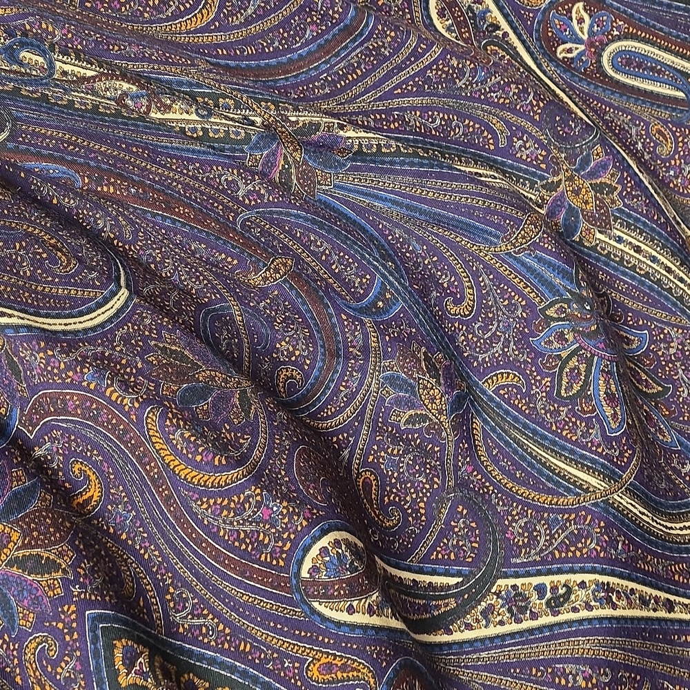 Ralph Lauren Blue Label Vintage Wool Paisley Skirt Size 10